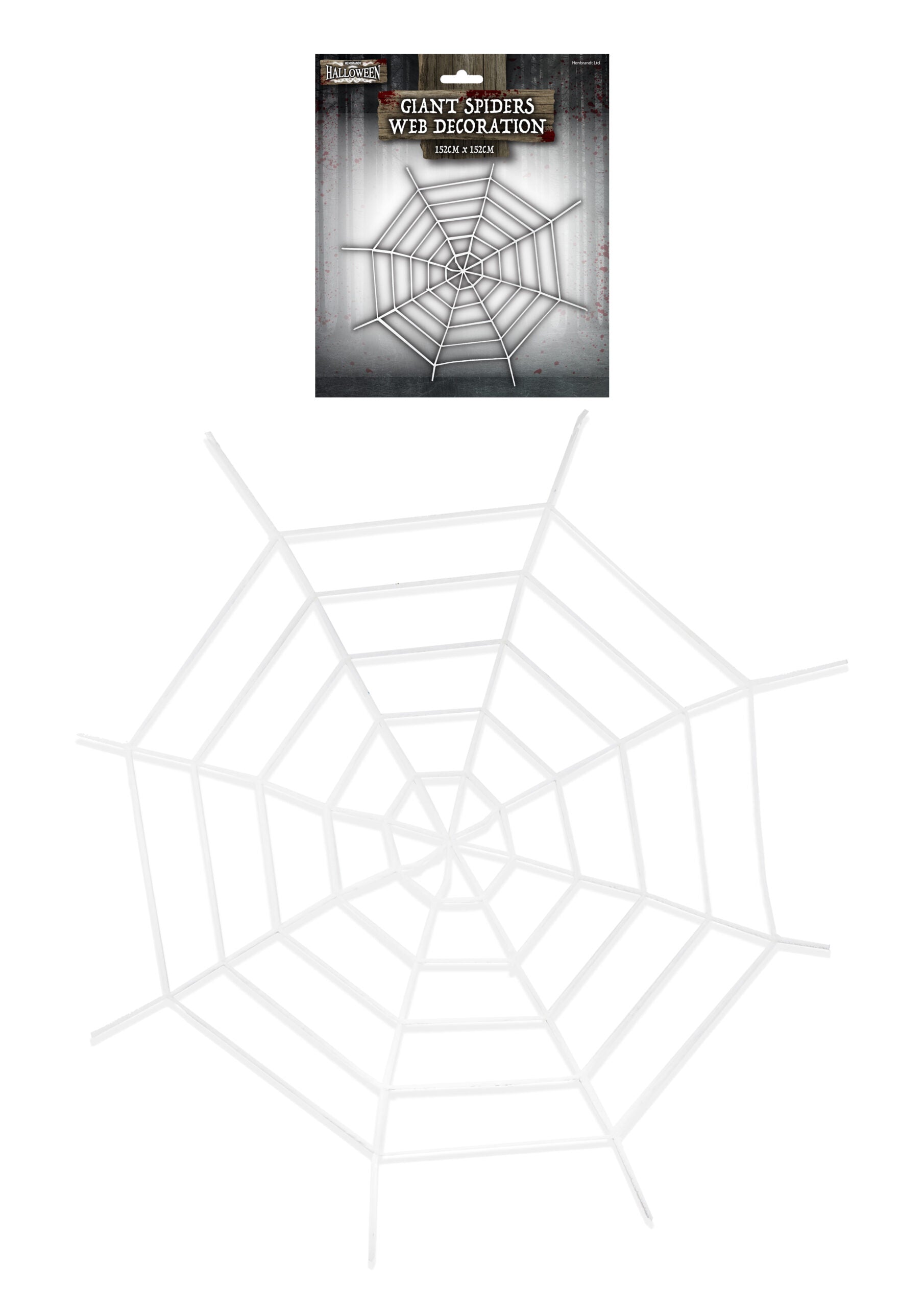 Giant Spider Web Decoration (1.5m) - Spooky Halloween Party Prop for Indoor Outdoor Decor