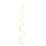 Pack of 8 Sunflower Yellow Solid Hanging Swirl Decorations