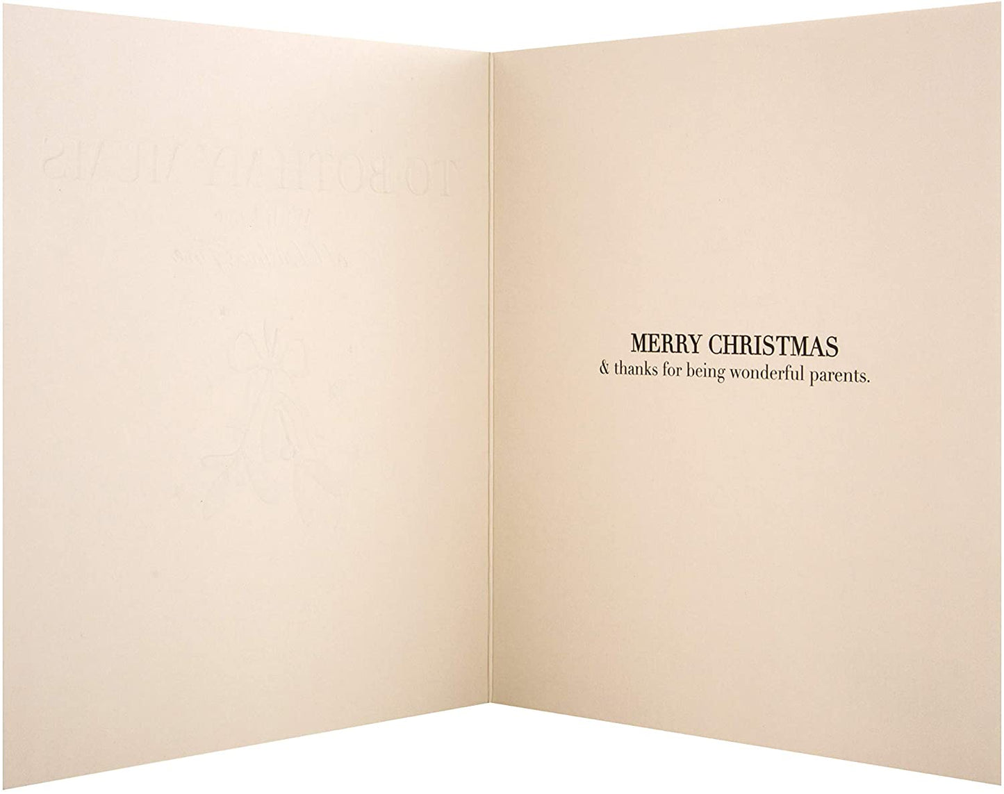 Christmas Studio Card for 'Both My Mums' with Simple Gold Foiled Design {DC}