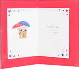 Boofles Under Umbrellas Husband Valentine's Day Card