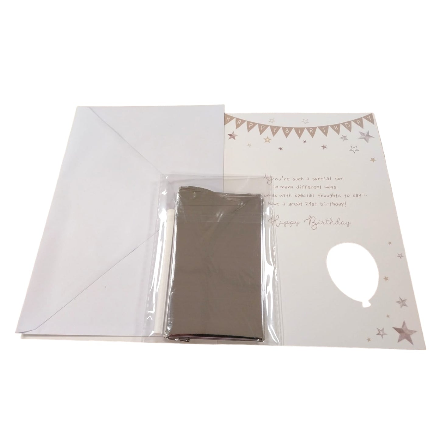 To a Special son You're 21 Balloon Boutique Greeting Card