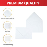 Pack of 50 White 100gsm 133x133mm Gummed Envelopes