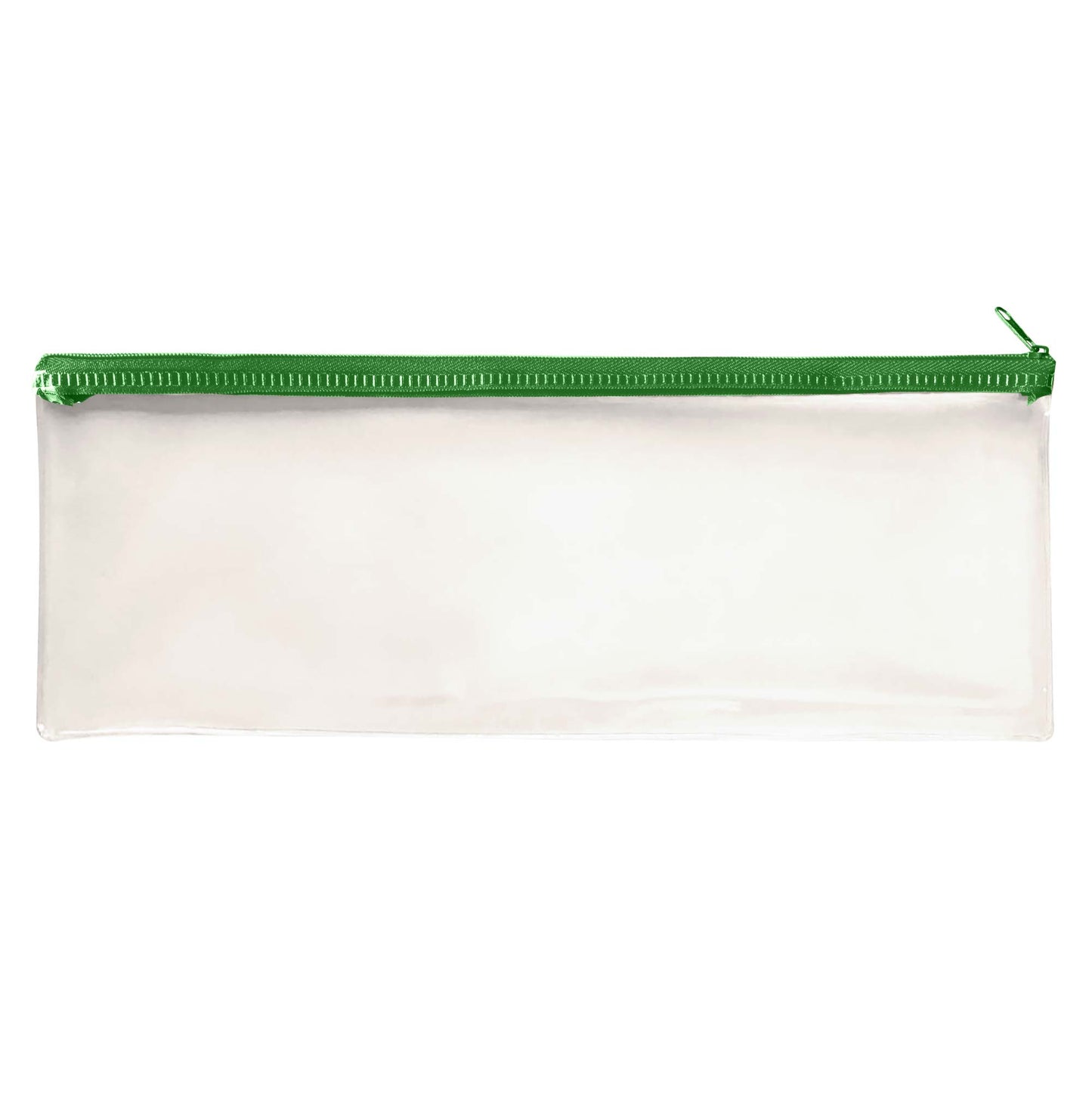Janrax 13x5" Green Zip Clear Exam Pencil Case