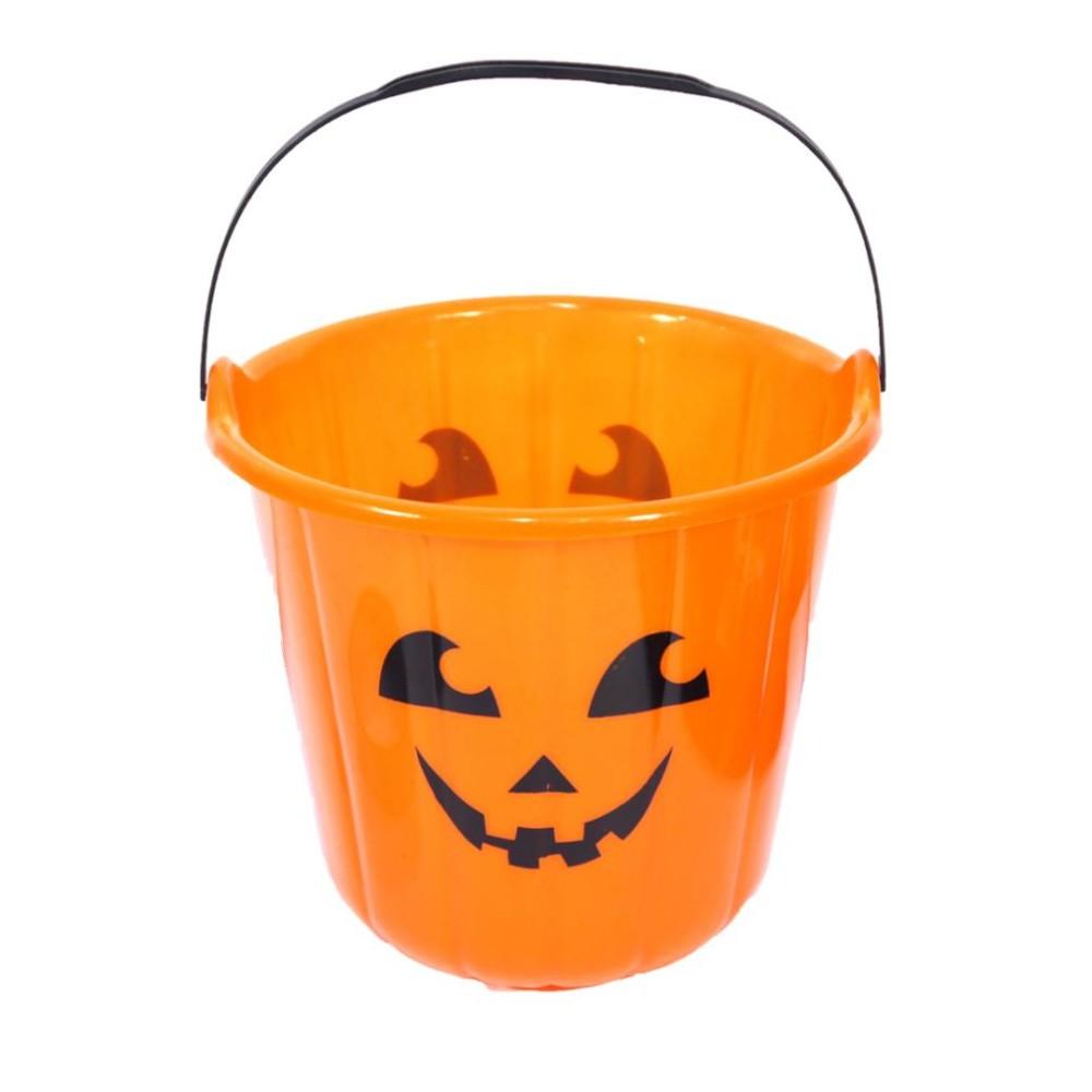 Orange Halloween Pumpkin Trick or Treat Basket {DC}