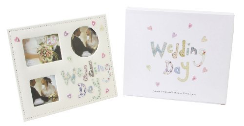 Vintage Collection Fabric Multi Aperture Wedding Day Photo Frame