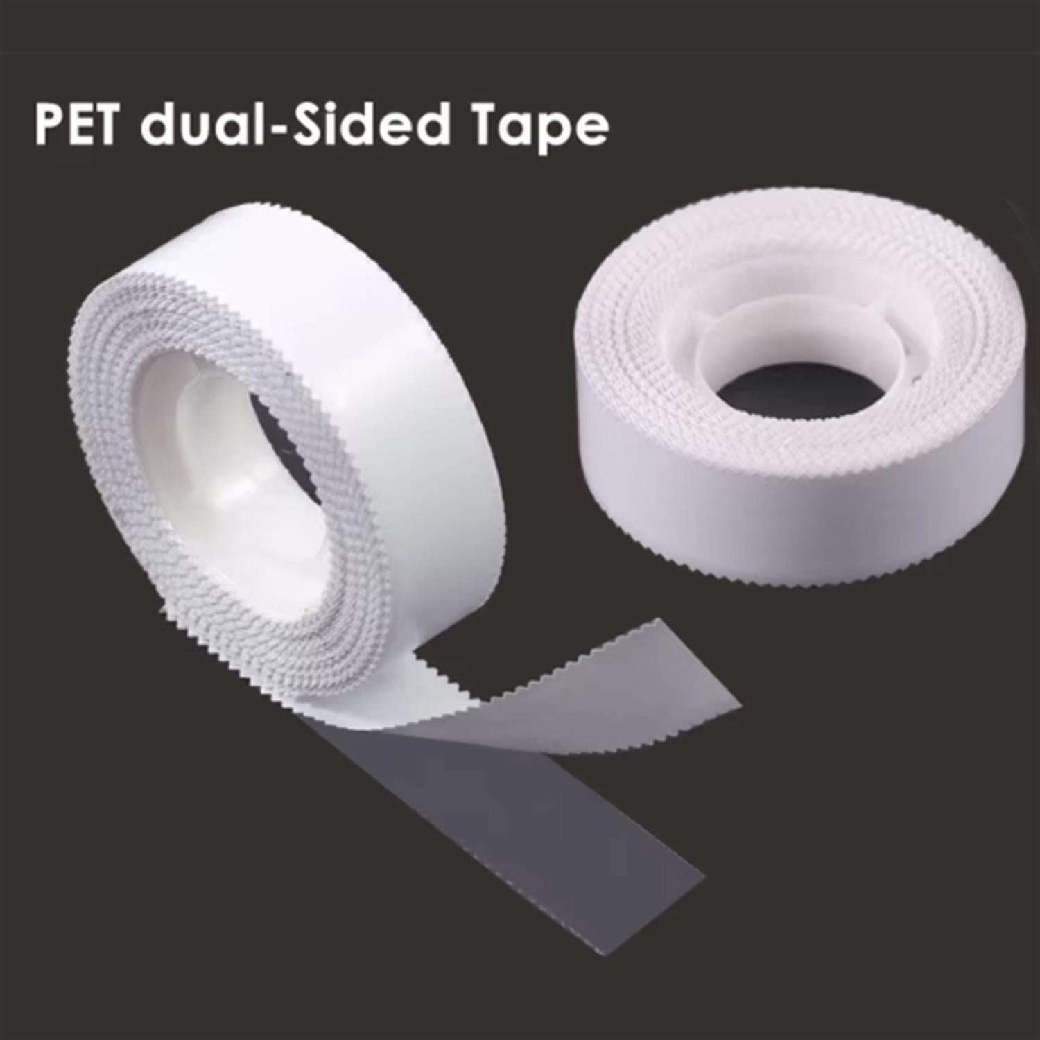 Pack of 2 Strong Sticky Transparent PET Double Sided Tape 1.8cm x 10m