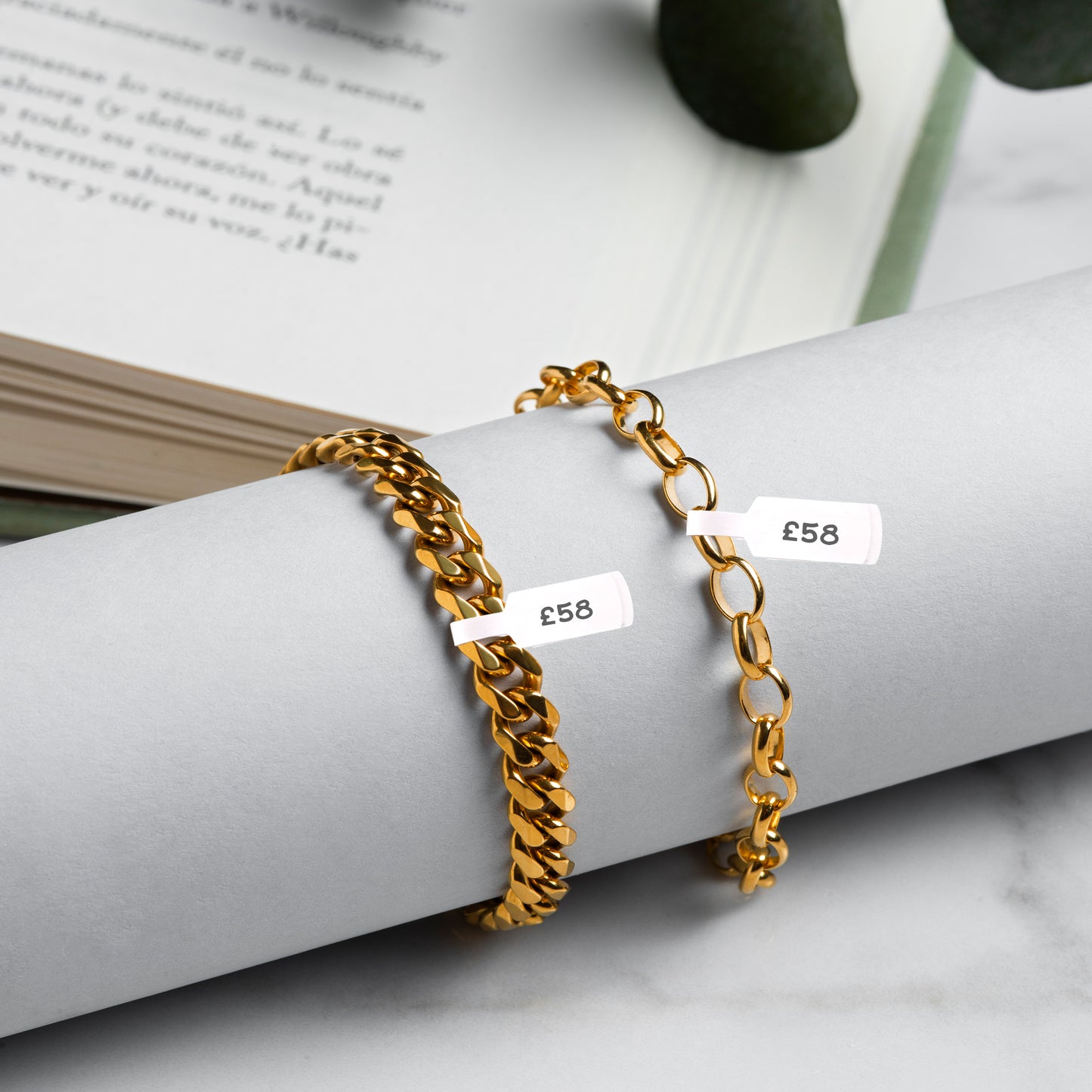 Pack of 90 White Jewellery Labels 10x60mm