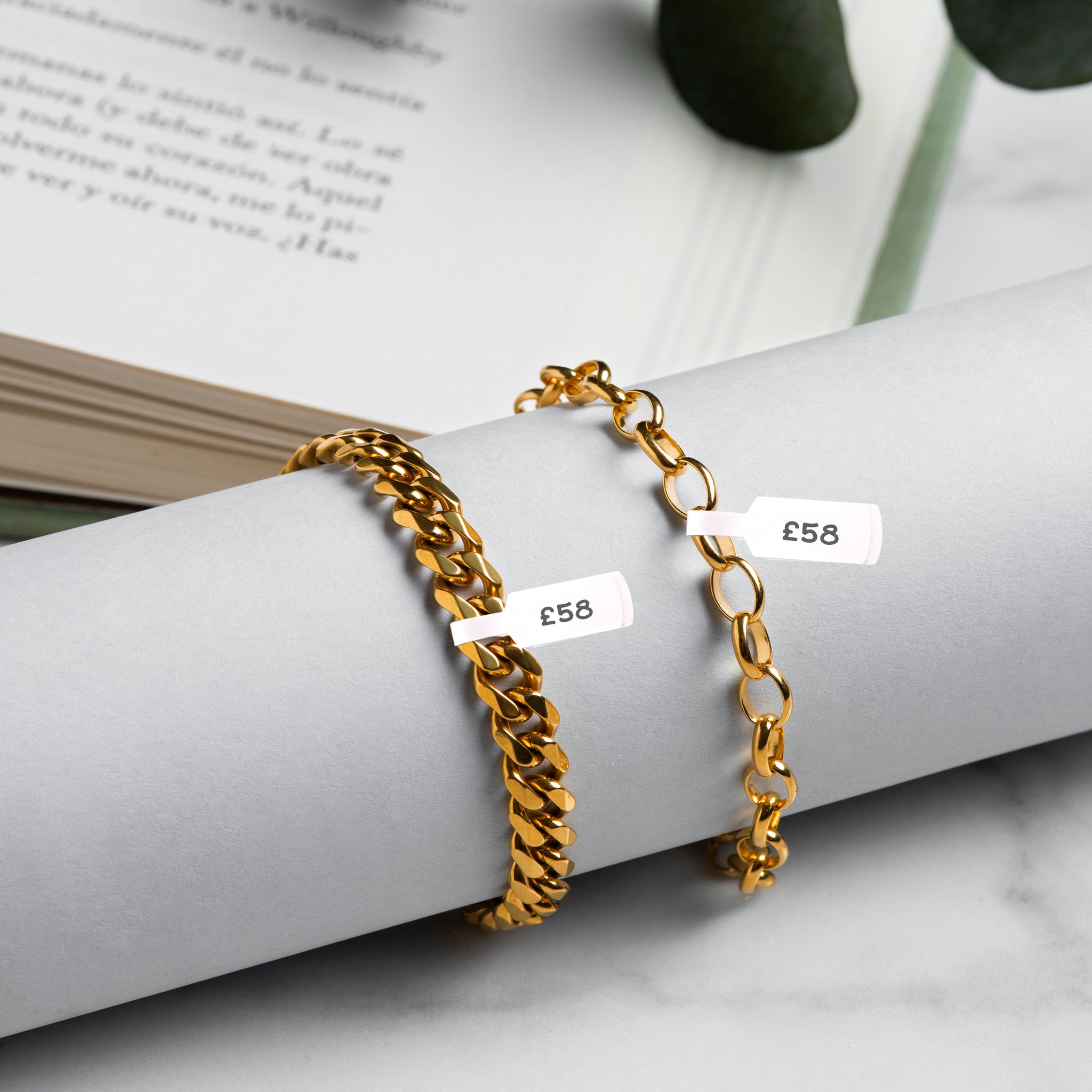 Pack of 90 White Jewellery Labels 10x60mm