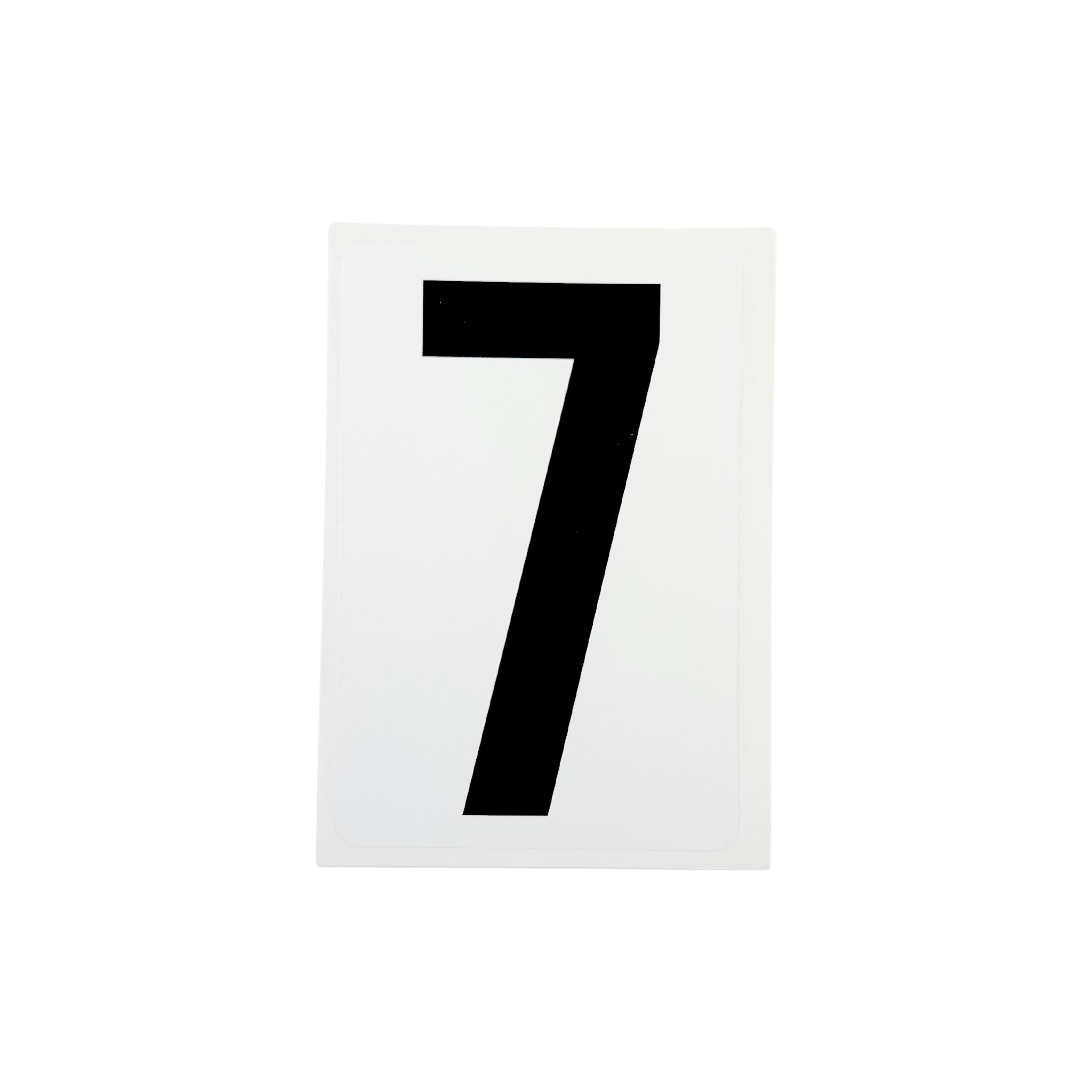 Waterproof Wheelie Bin Black Number 7 Sticker