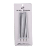 Pack of 6 Silver Smokeless Birthday Cake Candles