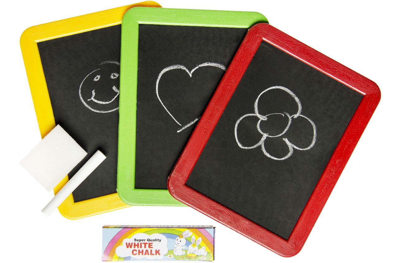 Single Blackboard With Chalk & Sponge