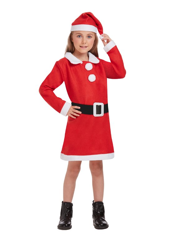 Child Girl Santa Fancy Dress Costume (Ages 7-9) {DC}