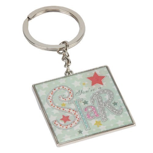 You're a Star keyring - Laura Darrington patchwork collection with pastel stars in gift box