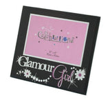 Black Glass Glamour Girl Photo Picture Frame 6x4 New