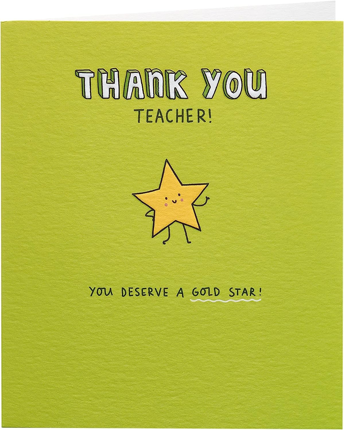 Kindred Gold Star Thank You Teacher Card