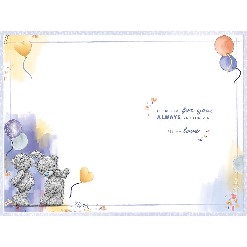 Bear With Cake Boyfriend Verse Birthday Card