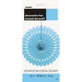 Powder Blue Solid 16" Tissue Paper Fan