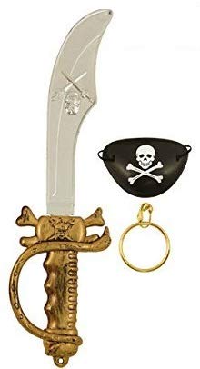Pirate Cutlass Sword and Accessories Set - Adult Fancy Dress
