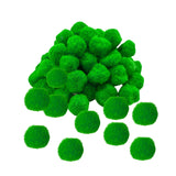 Pack of 50 Light Green Pom Poms 1.5cm – Soft Fluffy Craft Balls