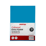 Pack of 10 A5 Blue Coloured EVA Foam Sheets