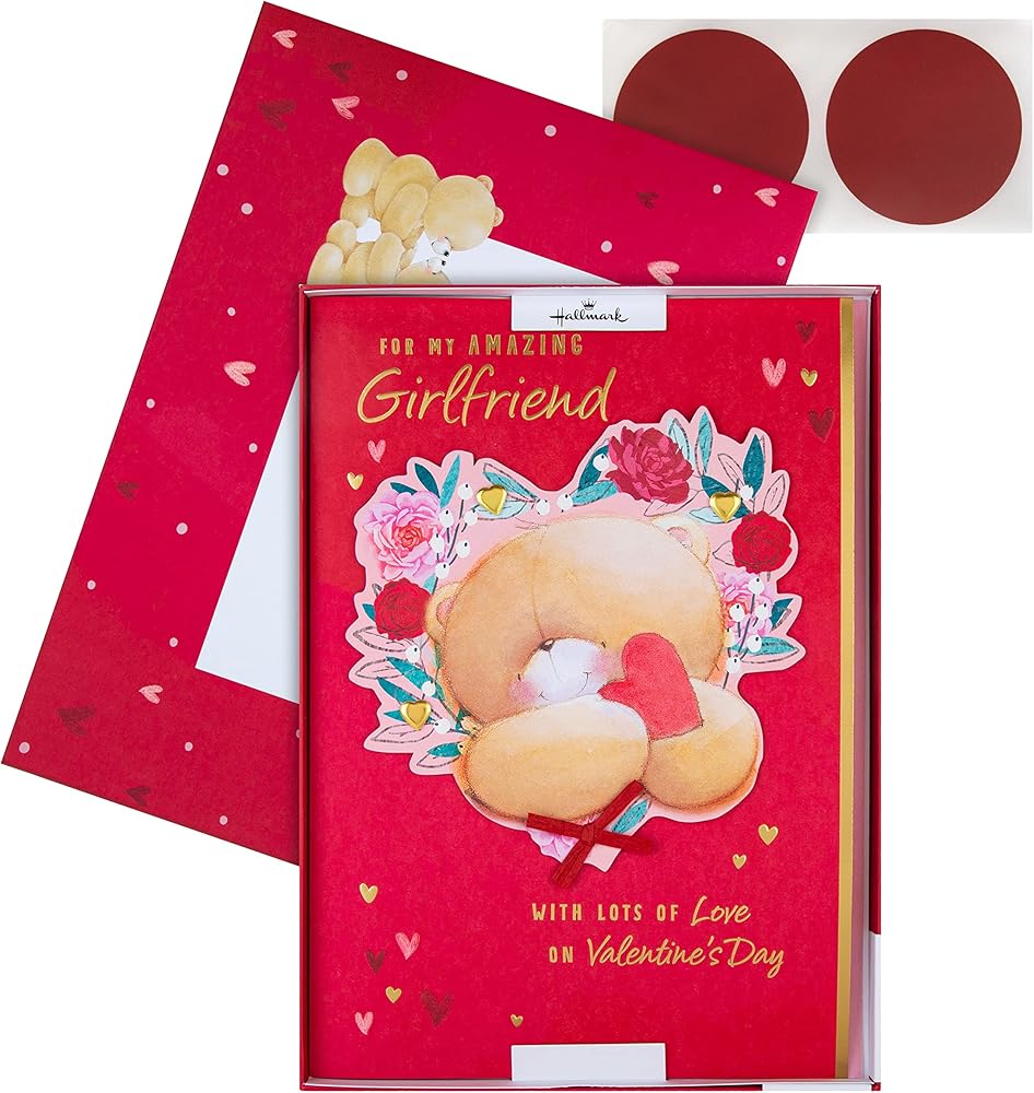 Forever Friends Design Girlfriend Luxury Valentine's Day Card with Gift Box