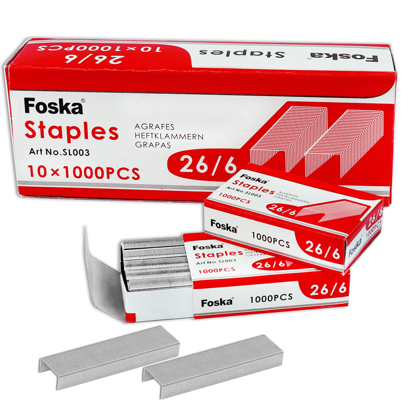Pack of 1000 26/6 Staples