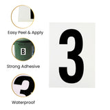 Waterproof Wheelie Bin Black Number 7 Sticker