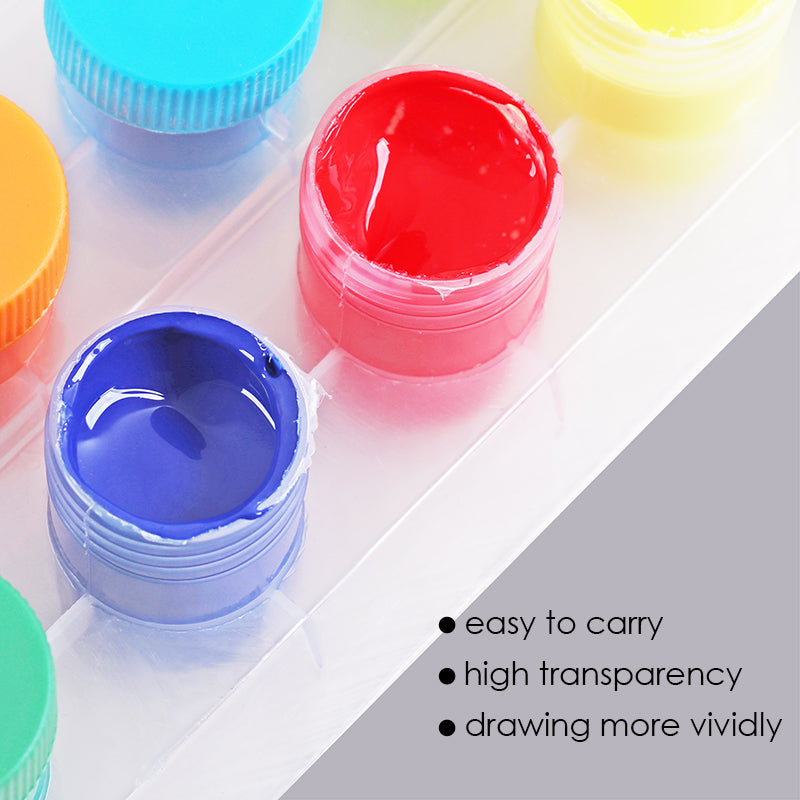 Pack of 12 Tempera Paints Watercolour