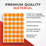 Pack of 140 Fluorescent Red 13mm Round Labels - Stickers