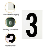 Waterproof Wheelie Bin Black Number 2 Sticker