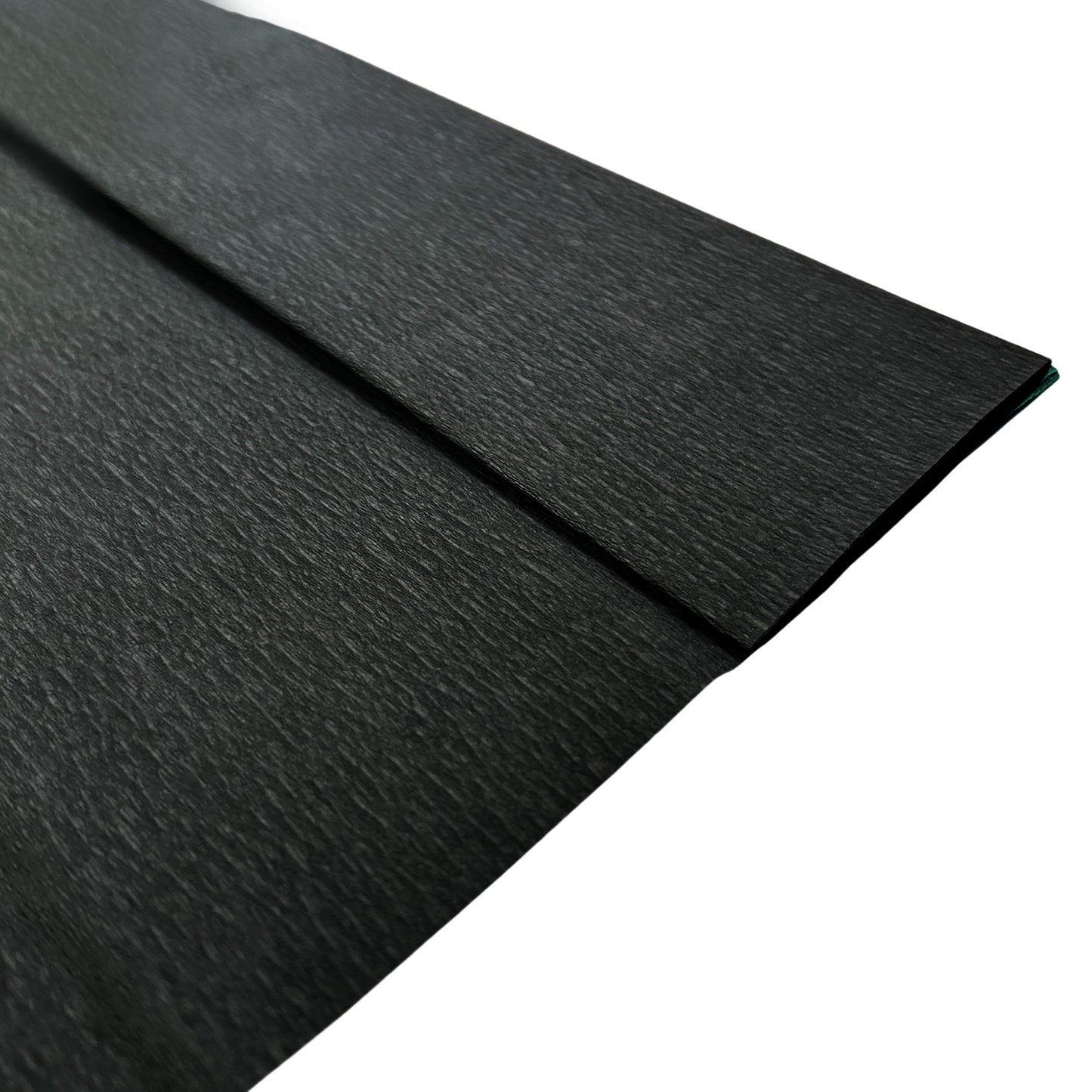 Black Crepe Paper Sheet 50cm x 2m 17GSM 35% Stretch Craft Paper