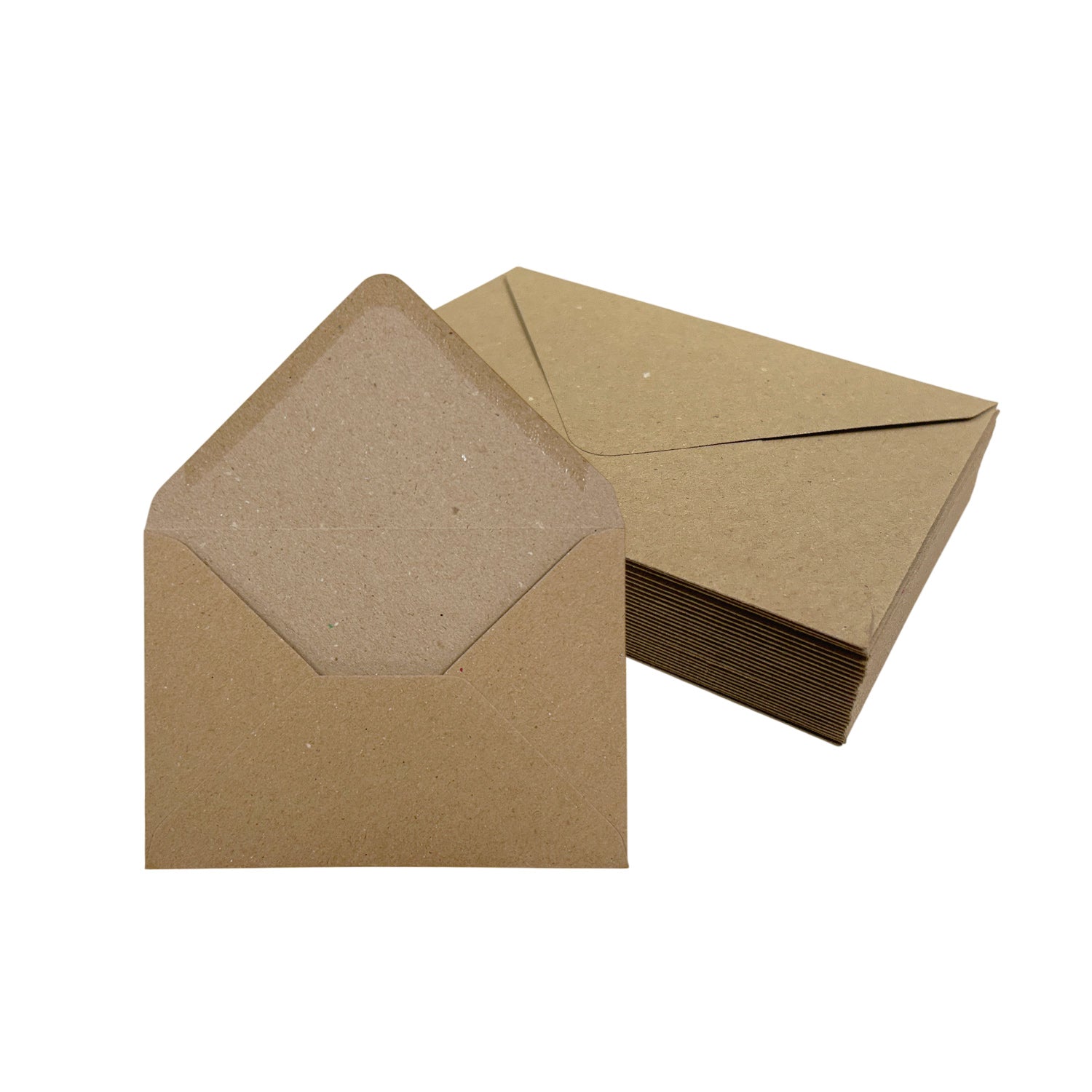 Pack of 50 Eco Kraft Recycled 110gsm 114x162mm–C6 Gummed Envelopes