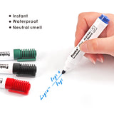Pack of 12 Red Whiteboard Marker Pens - Bullet Point