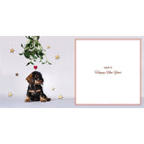 Dog With Mistletoe Photographic 3D Lenticular Merry Christmas Card with Detachable Keepsake