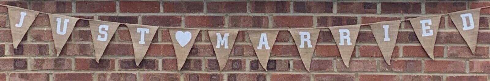 Just Married Hessian Bunting