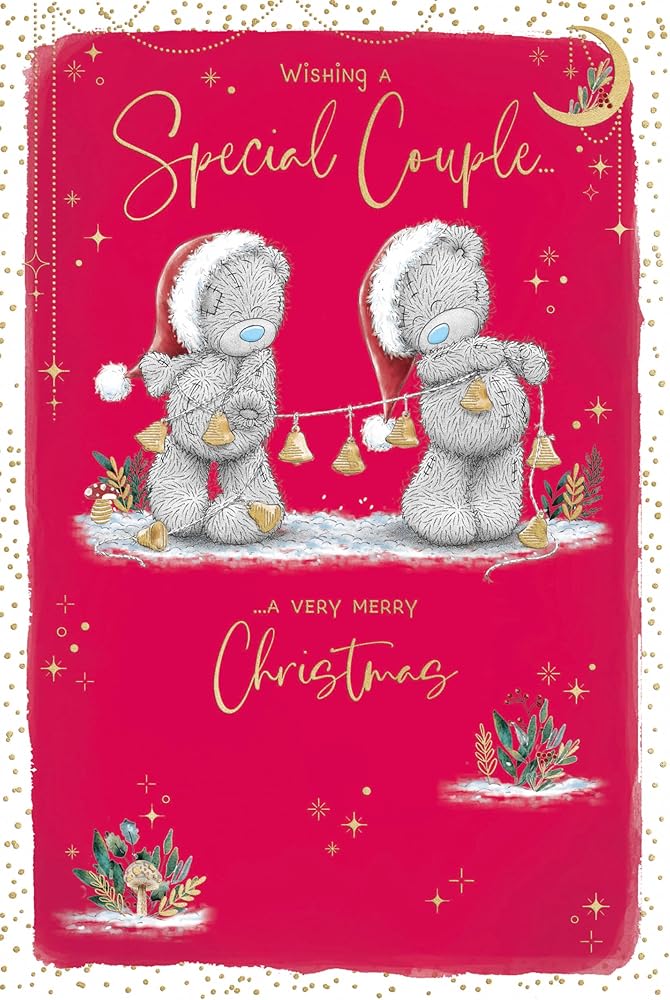 Bears And Bells Special Couple Christmas Card 