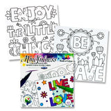 Book of 18 100x100mm Colour Your Own Mindfulness Flash Cards by World of Colour
