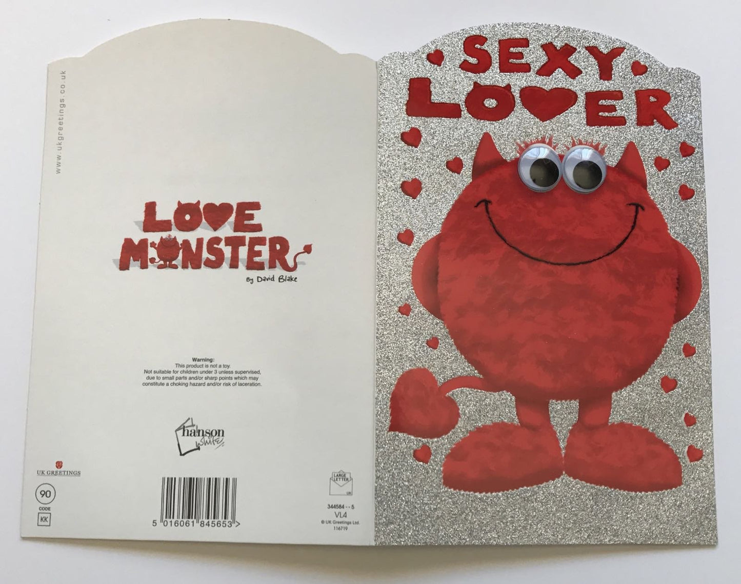 Sexy Lover Silver Foil Finished Valentine's Day Card 