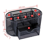 9 Compartment Wire Mesh Desktop Organiser