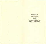 Age 40th Birthday Black & Gold Giltter Morden New 40 Today New Card 