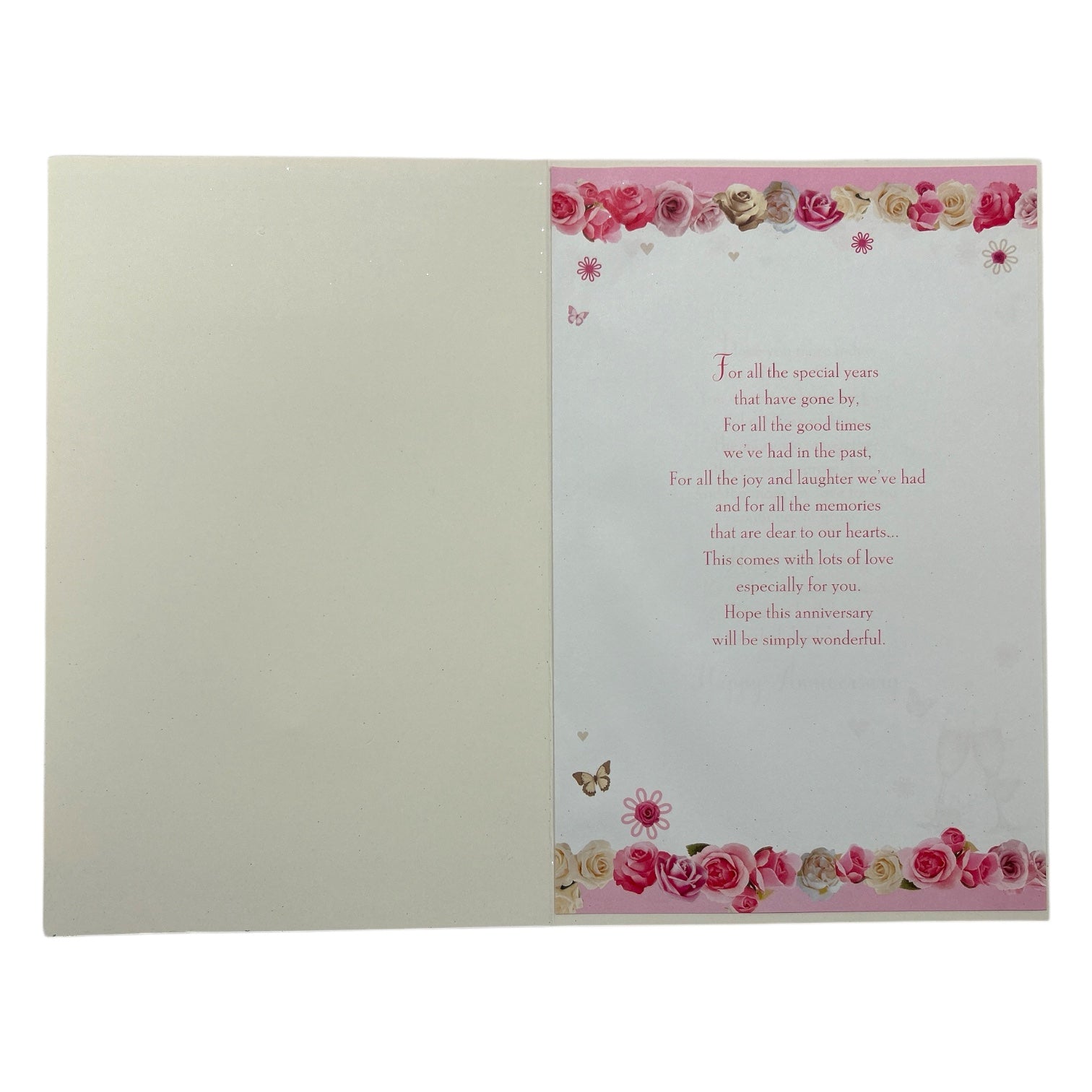 On Our Ruby Anniversary Neutral Traditional Floral Heart Card
