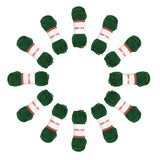 Pack of 5 Dark Green Acrylic Yarn Rolls – 10g each, 4 Strand 8 Ply Knitting Wool