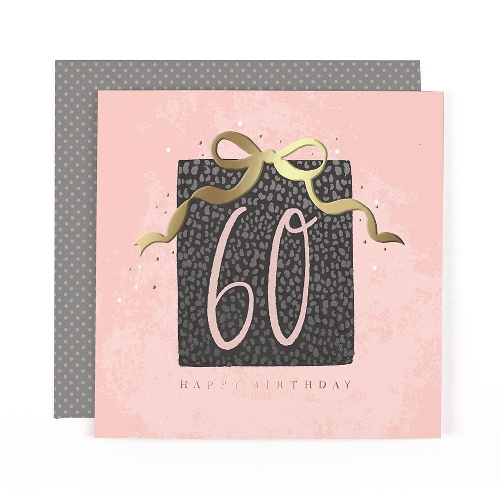 Present Design Contemporary Luxury Foiled 40th Birthday Card