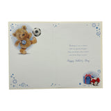 To My Husband Teddy Playing Football Design Father's Day Card