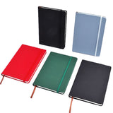 Single A5 96 Sheets Ruled PU Leather Hardcover Notebook with Elastic Closure