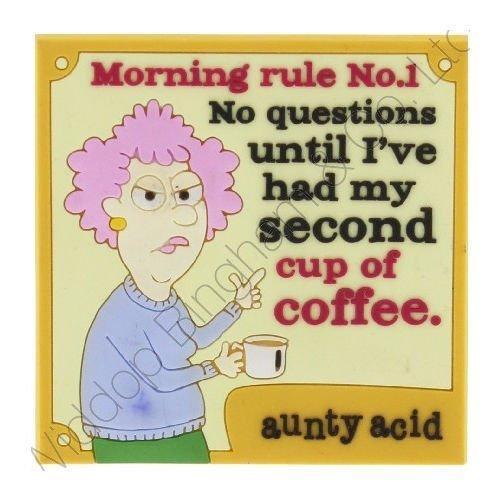 Aunty Acid Rubber Fridge Magnet Morning Rules {DNL EBAY}