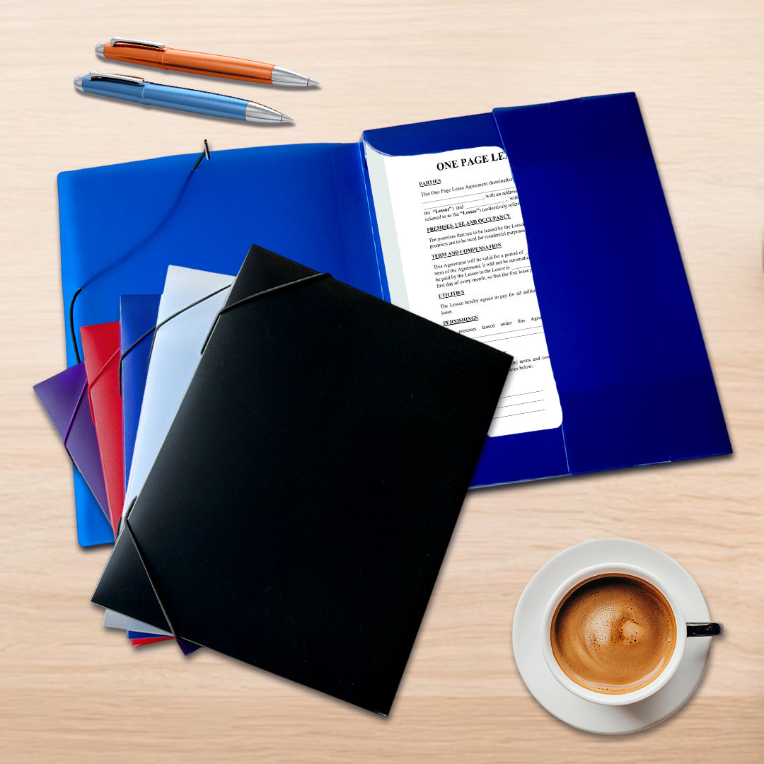Clear View File Red A4 Clearview Red Box File with Elastic Closure – Leicester Outlet