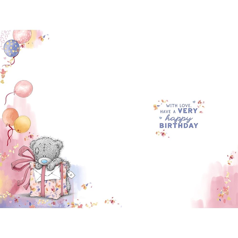 Bear With Gift And Cupcake Daughter In Law Birthday Card