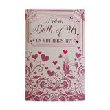 From Both Of Us Classic Mini Pink Hearts Design Mother's Day Card