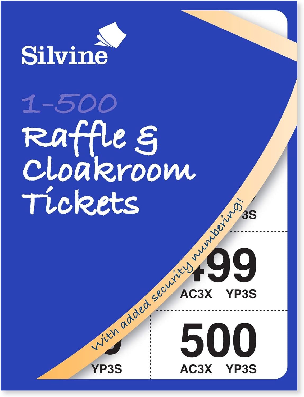 1 - 500 Raffle and Clockroom Tickets with Security Numbering {DC}